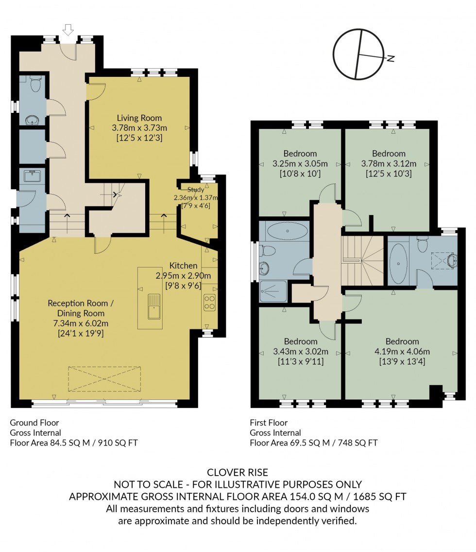 Floorplan for Clover Rise, Whitstable, Kent