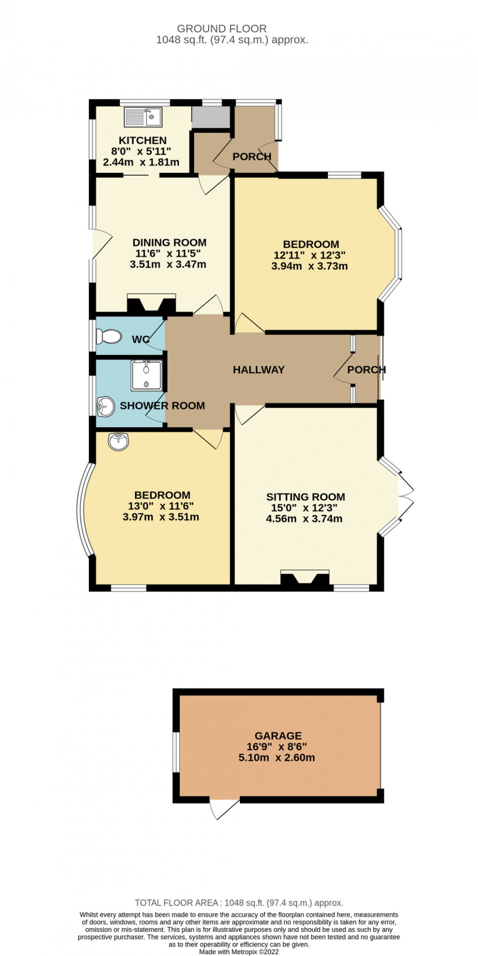 Floorplan for Pean Court Road, Whitstable