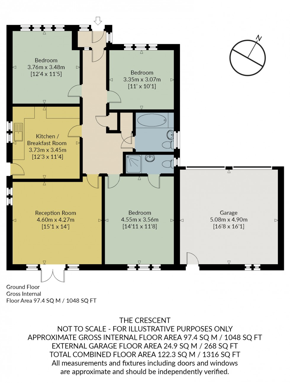 Floorplan for The Crescent, Whitstable