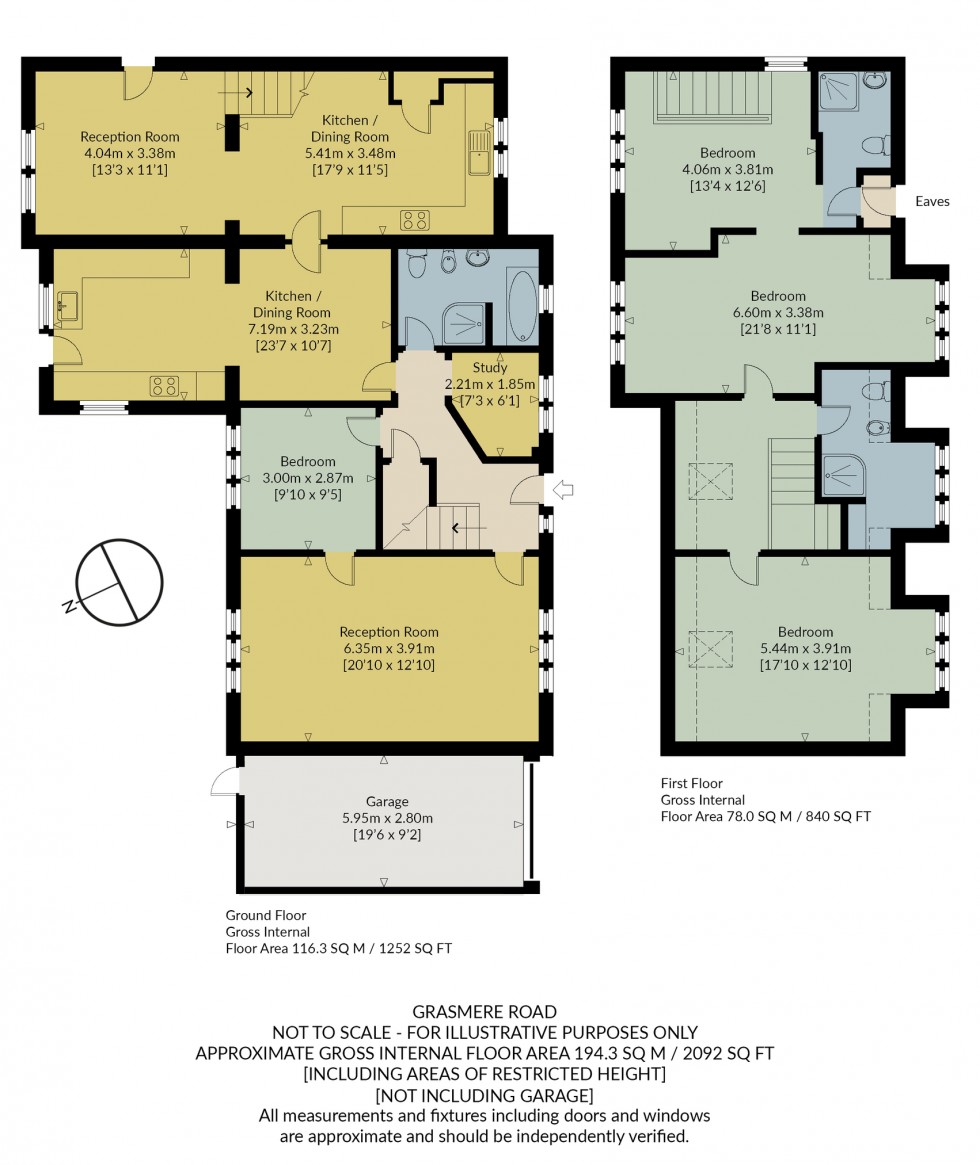 Floorplan for Grasmere Road, Chestfield, Whitstable.