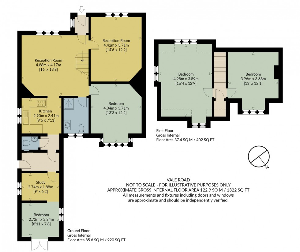 Floorplan for Melita, Vale Road, Whitstable