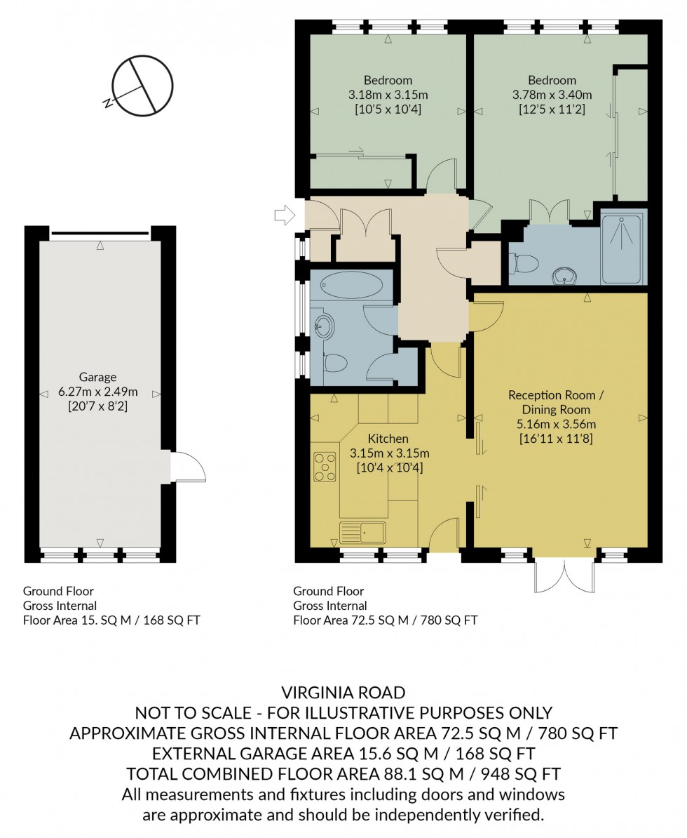 Floorplan for Virginia Road, Whitstable