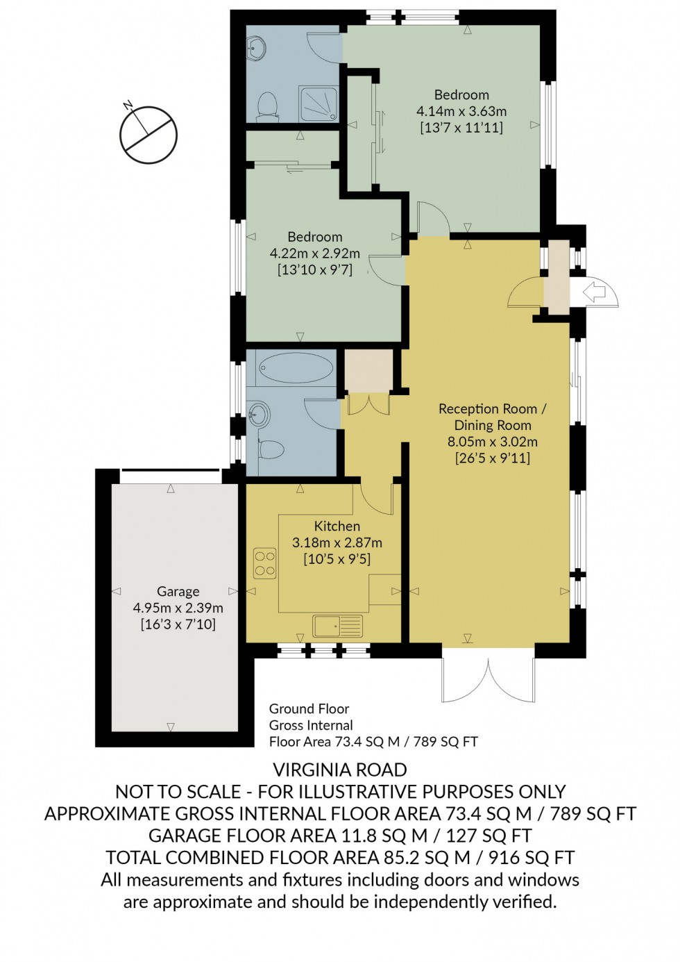 Floorplan for Virginia Road, Whitstable