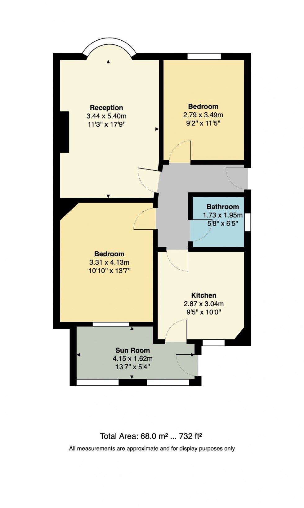 Floorplan for Manor Road, Whitstable,