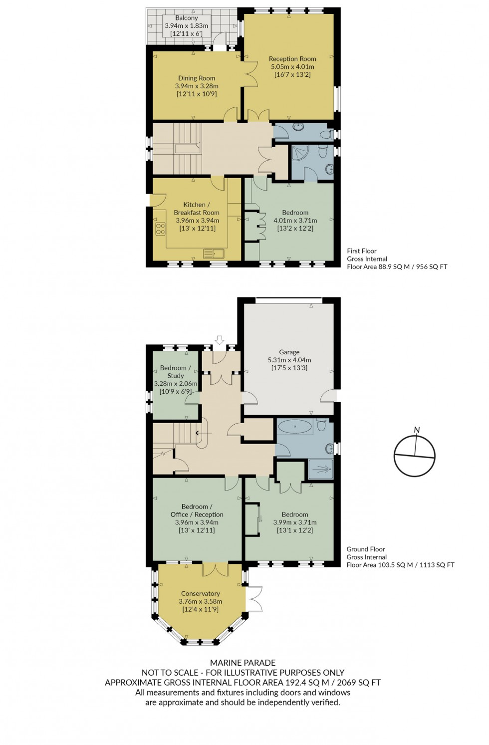 Floorplan for Marine Parade, Whitstable