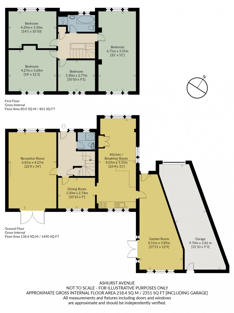 Floorplan for Ashurst Avenue, Whitstable