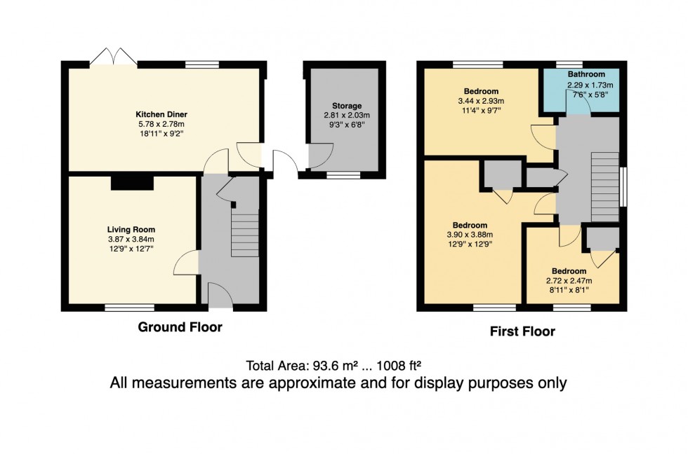 Floorplan for Woodside Road, Sturry, Canterbury