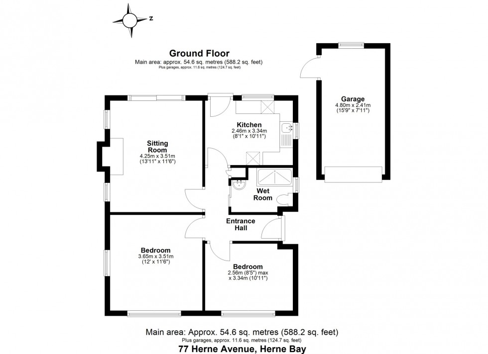 Floorplan for Herne Avenue, Herne Bay