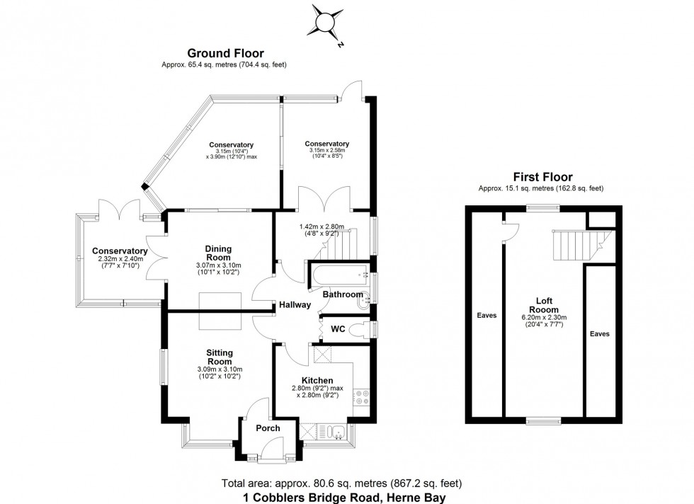 Floorplan for Cobblers Bridge Road, Herne Bay