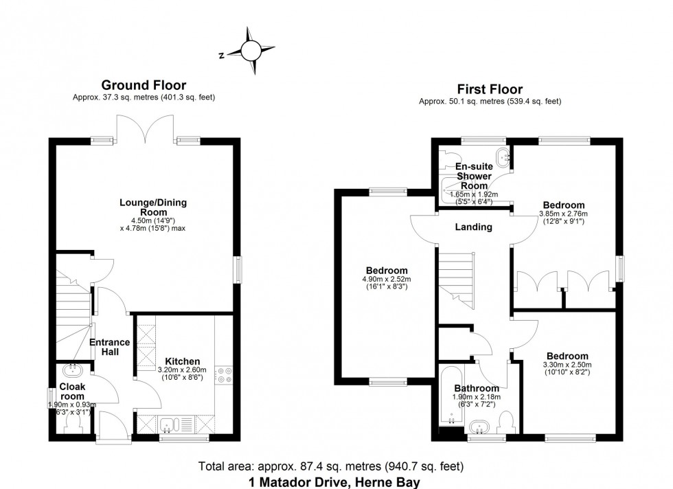 Floorplan for Matador Drive, Herne Bay, Kent