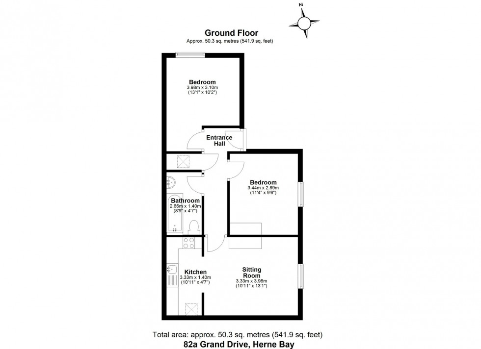 Floorplan for Grand Drive, Herne Bay, Kent