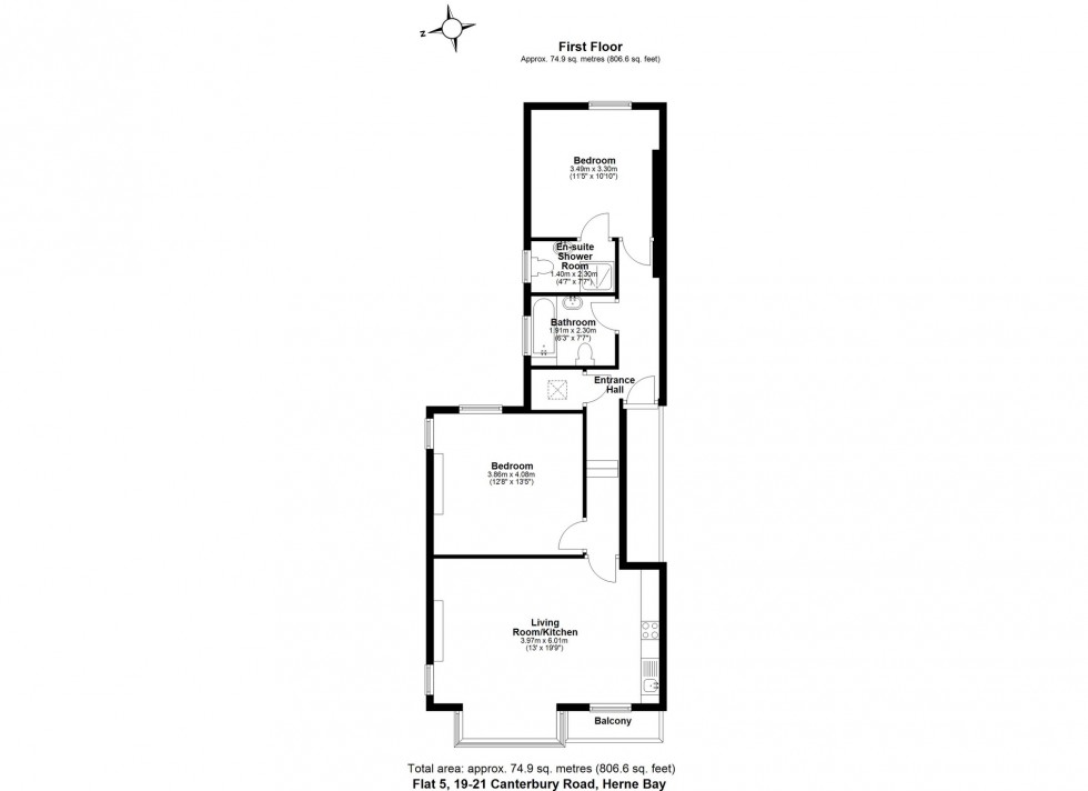 Floorplan for Canterbury Road, Herne Bay, Kent