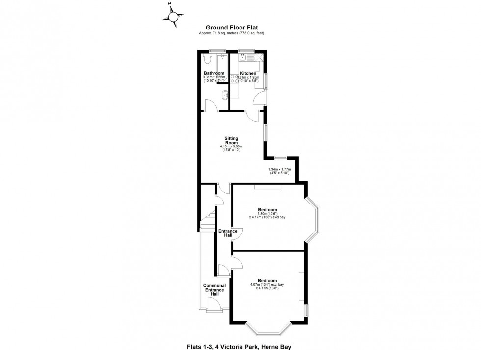 Floorplan for Victoria Park, Herne Bay, Kent