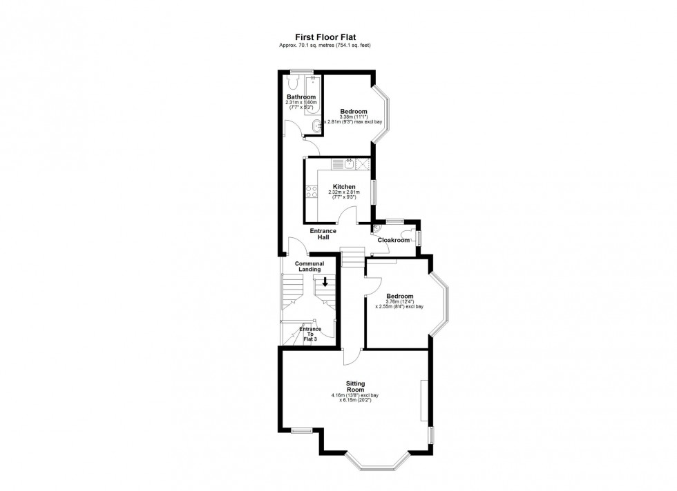 Floorplan for Victoria Park, Herne Bay, Kent