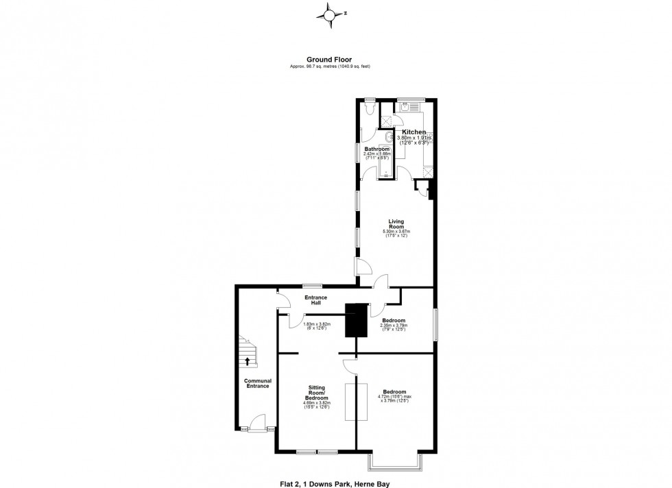 Floorplan for Downs Park, Herne Bay, Kent