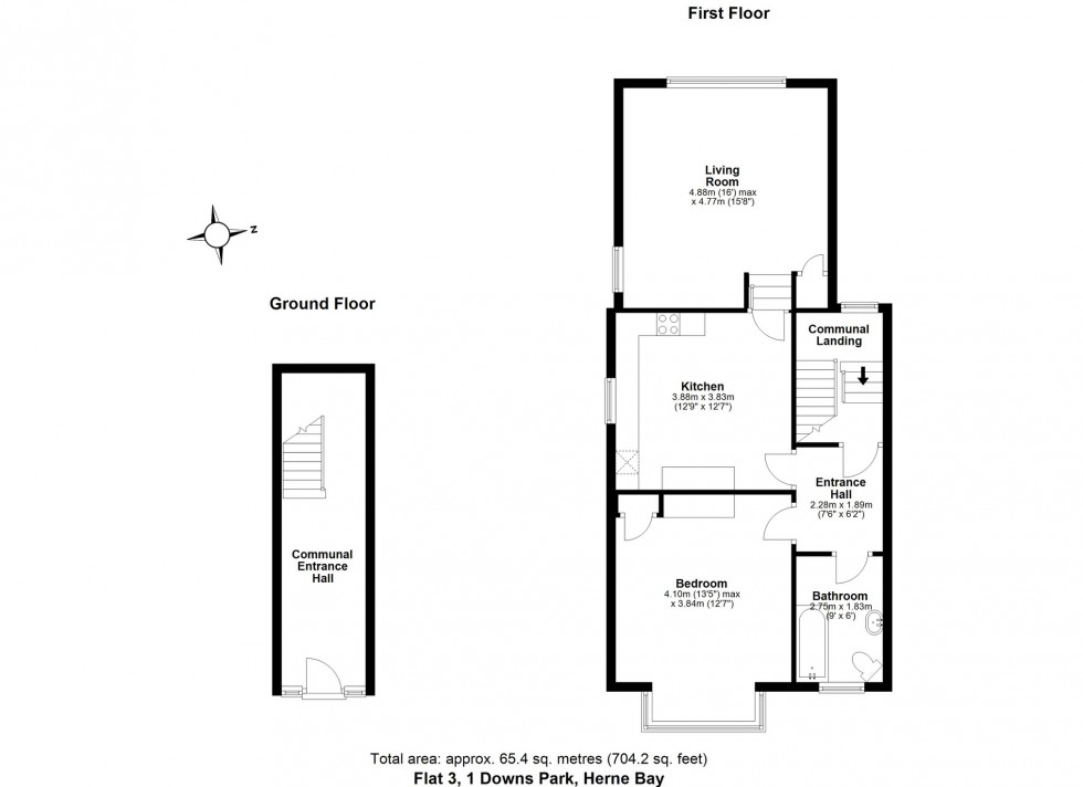 Floorplan for Downs Park, Herne Bay, Kent