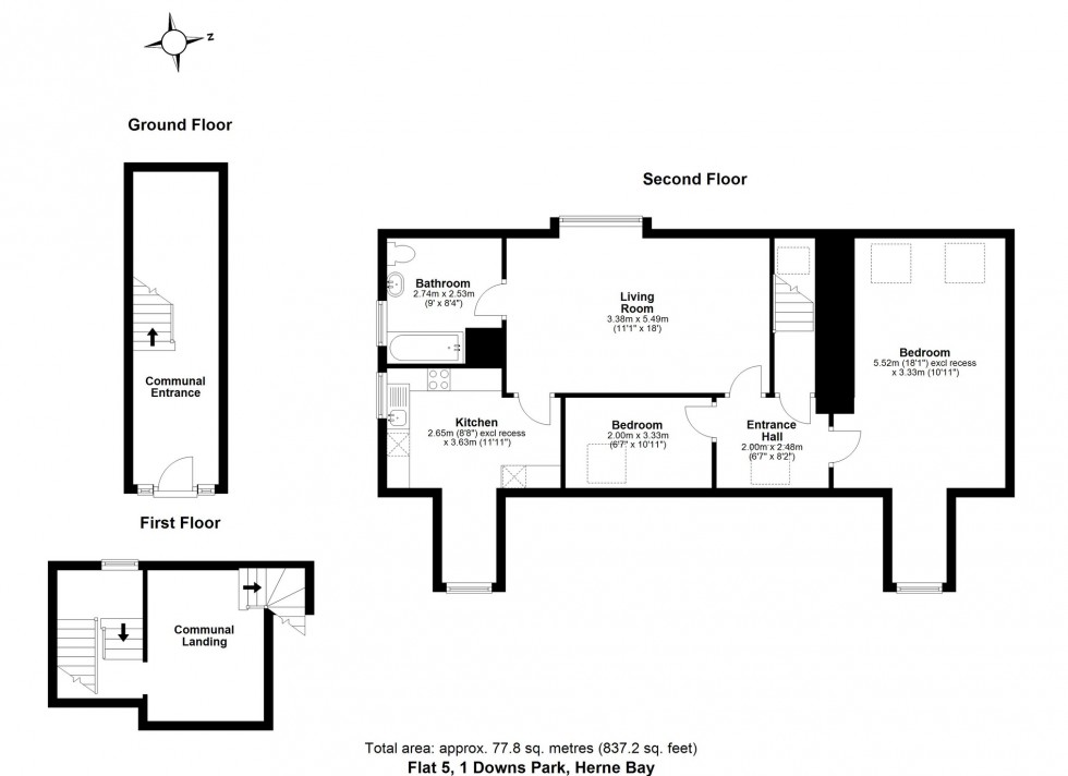 Floorplan for Downs Park, Herne Bay, Kent