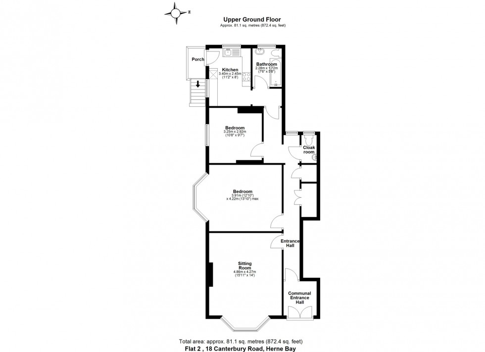 Floorplan for Canterbury Road, Herne Bay, Kent